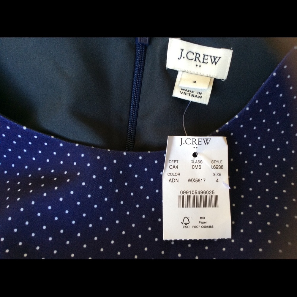 NWT J. Crew Sleeveless Flounce Hem Dress - Picture 4 of 5